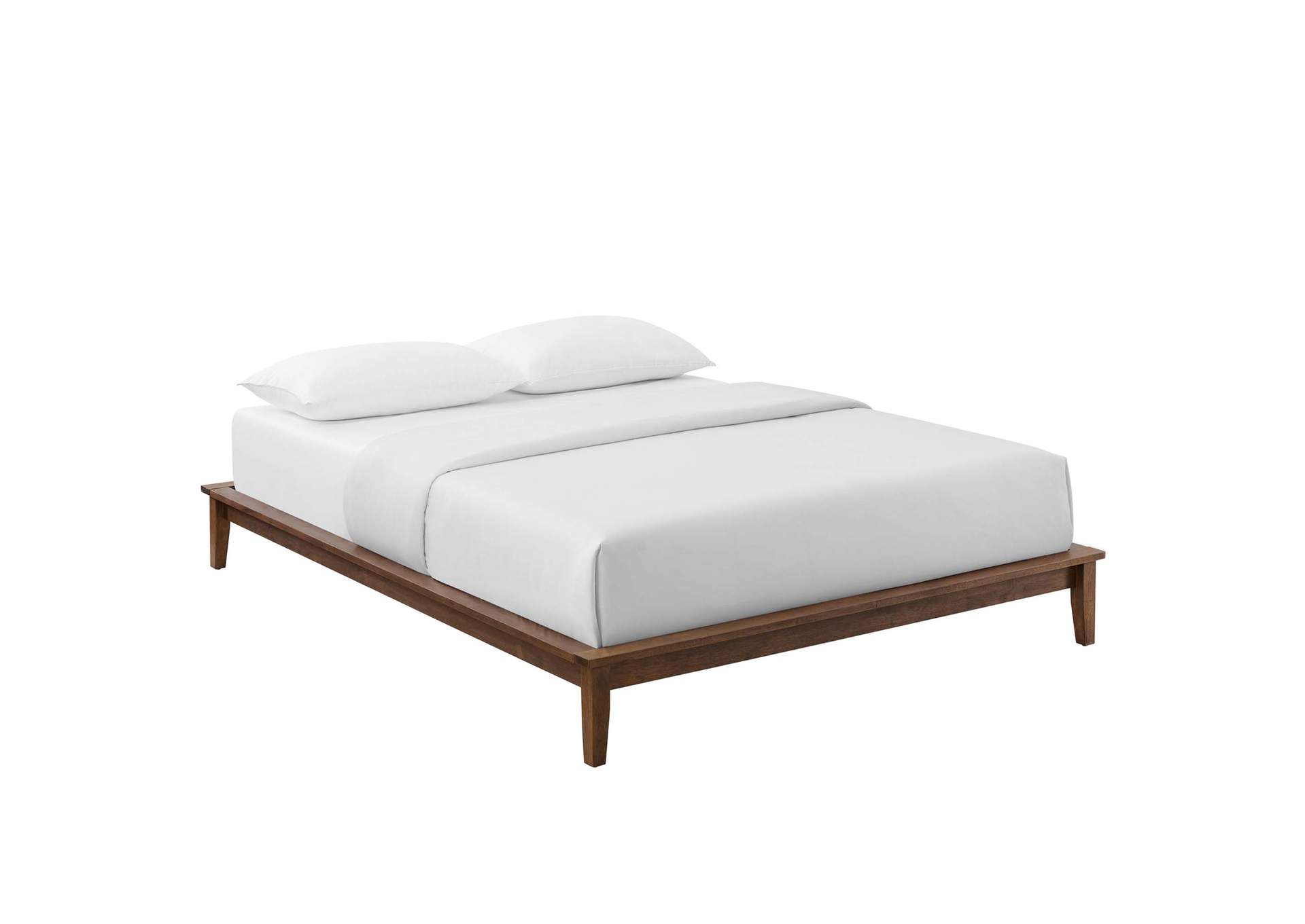 Walnut Lodge Full Wood Platform Bed Frame,Modway