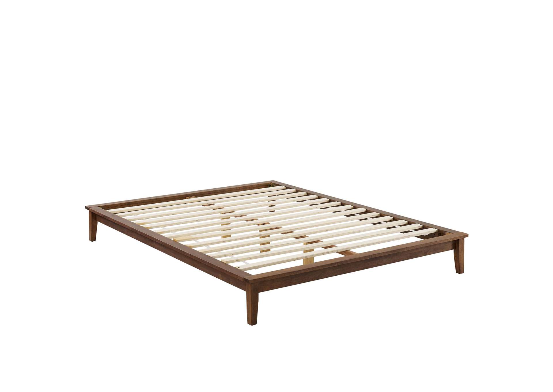 Walnut Lodge Full Wood Platform Bed Frame,Modway