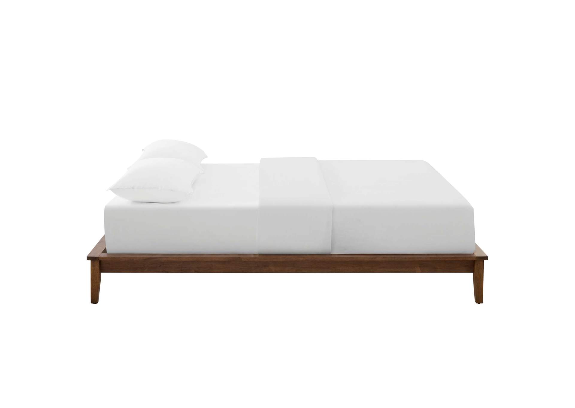 Walnut Lodge Full Wood Platform Bed Frame,Modway