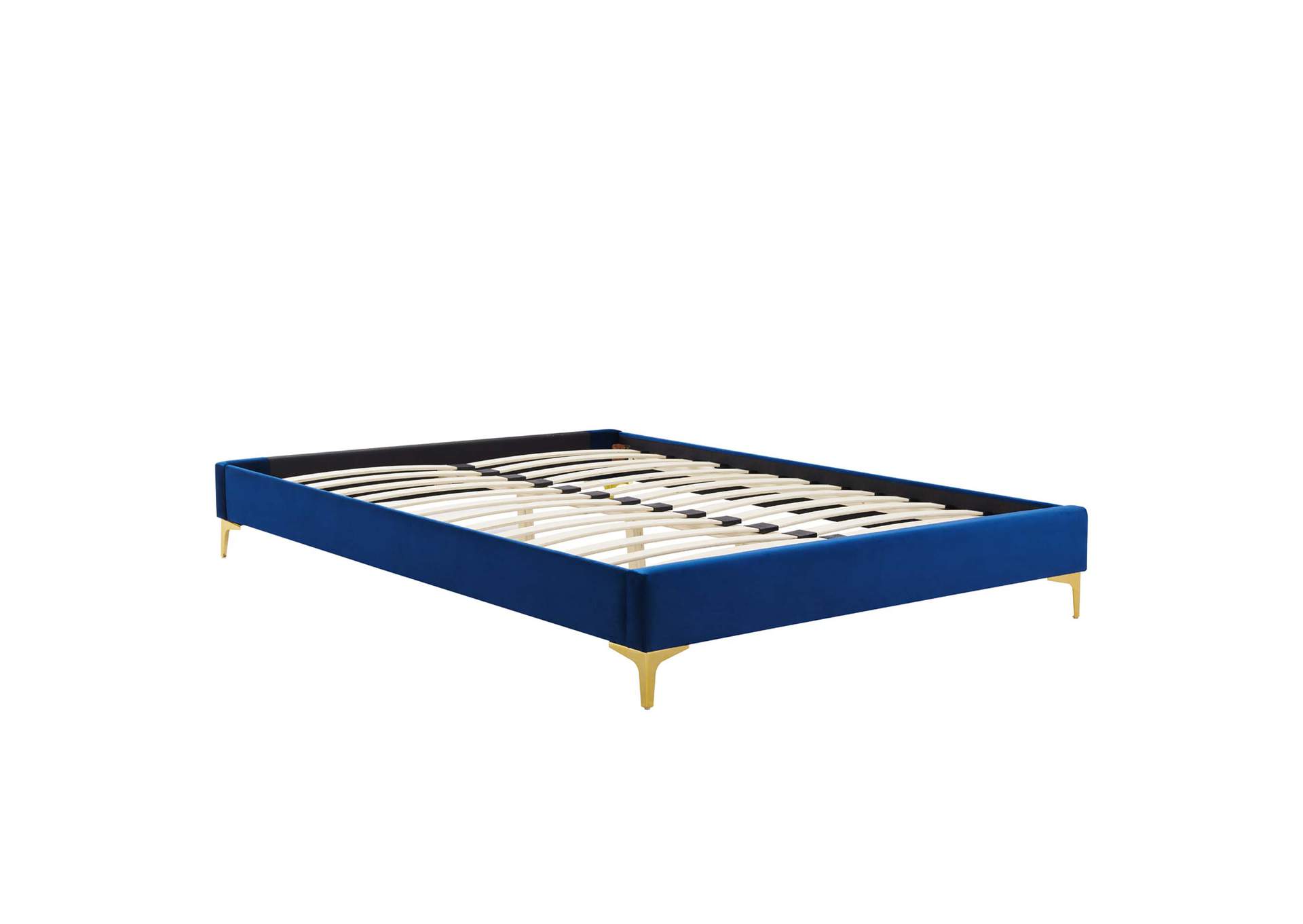 Navy Sutton Twin Performance Velvet Bed Frame,Modway