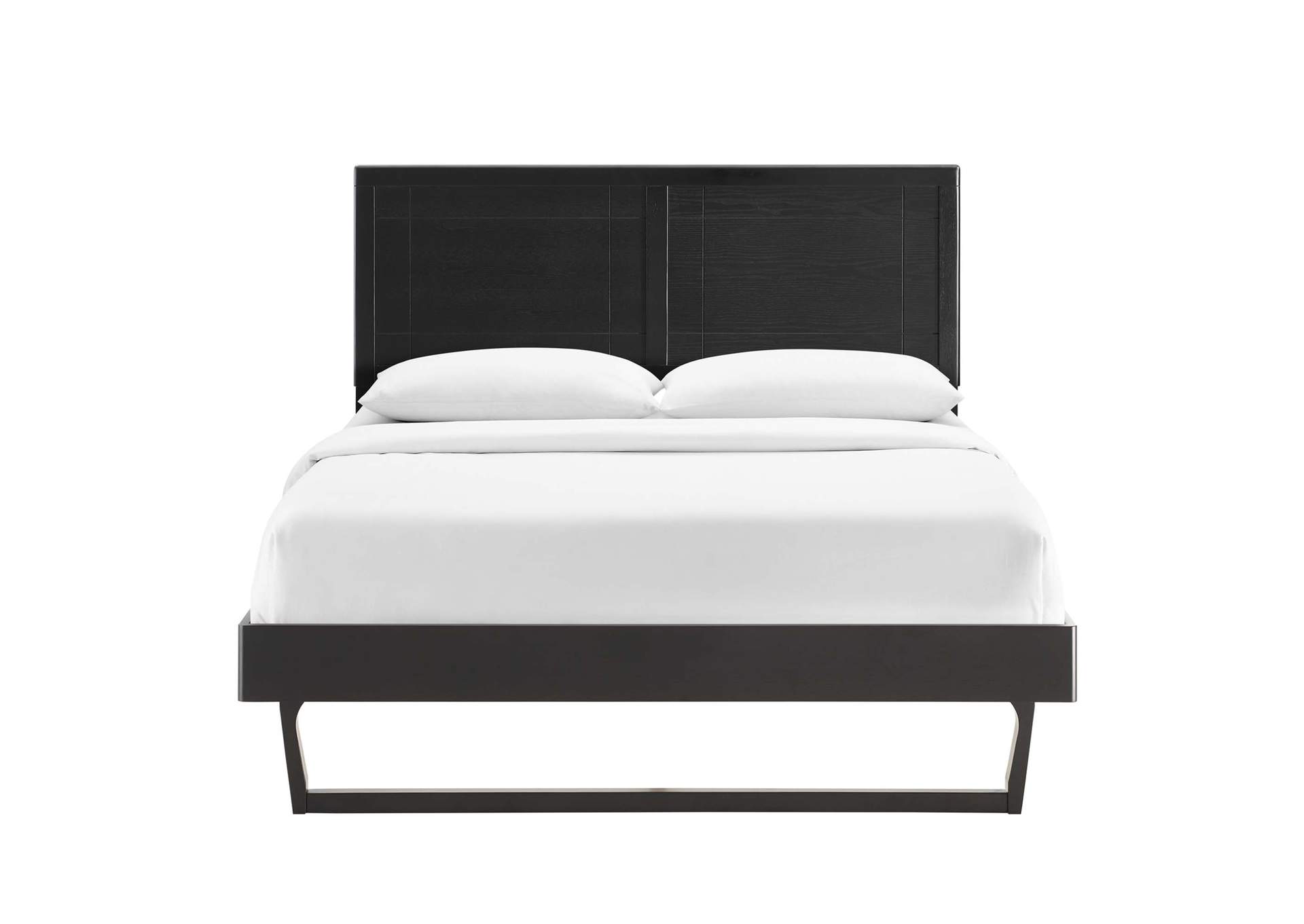 Black Marlee Twin Wood Platform Bed With Angular Frame,Modway