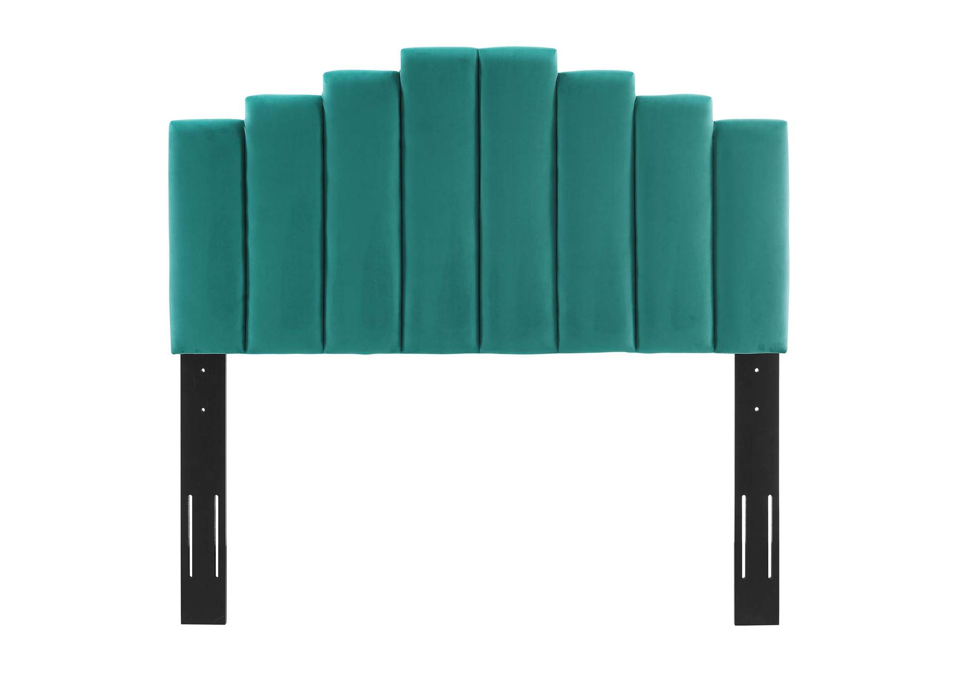 Teal Elise Full Performance Velvet Platform Bed,Modway