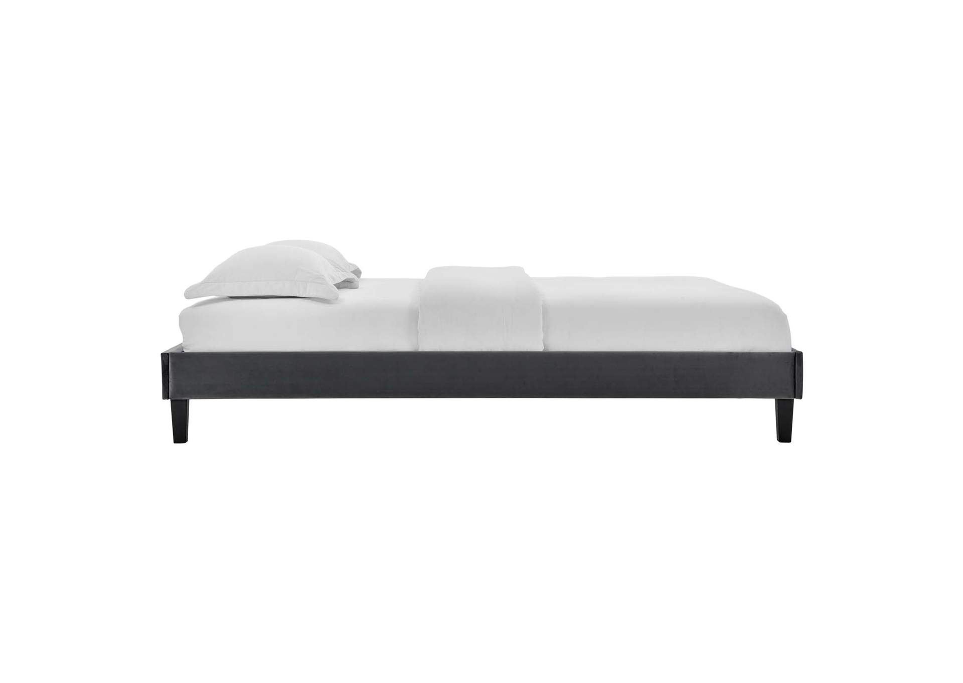 Charcoal Elise Twin Performance Velvet Platform Bed,Modway