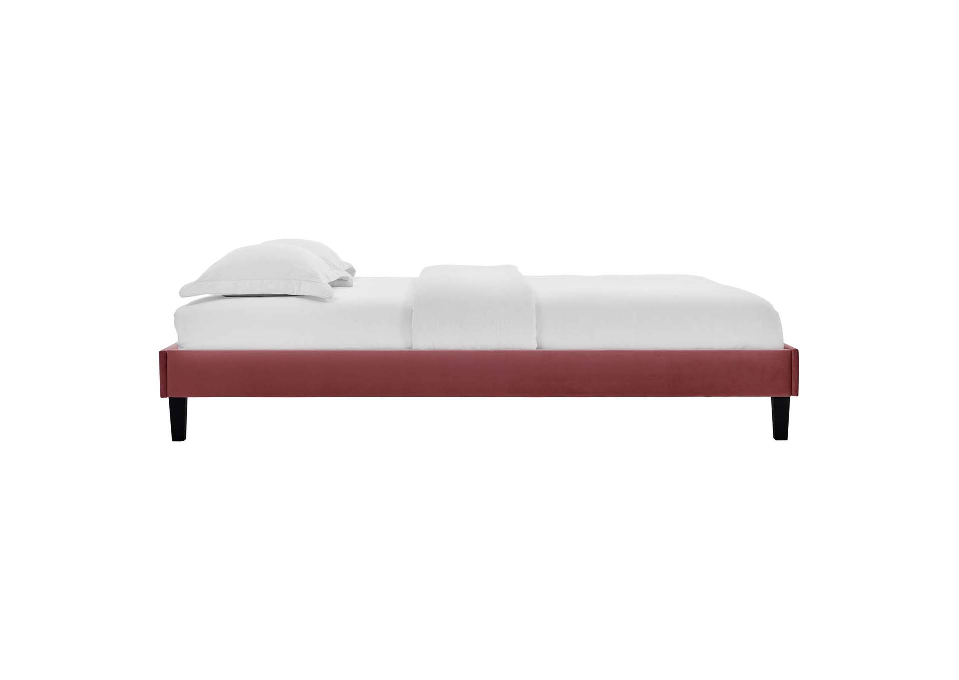 Dusty Rose Elise Twin Performance Velvet Platform Bed,Modway