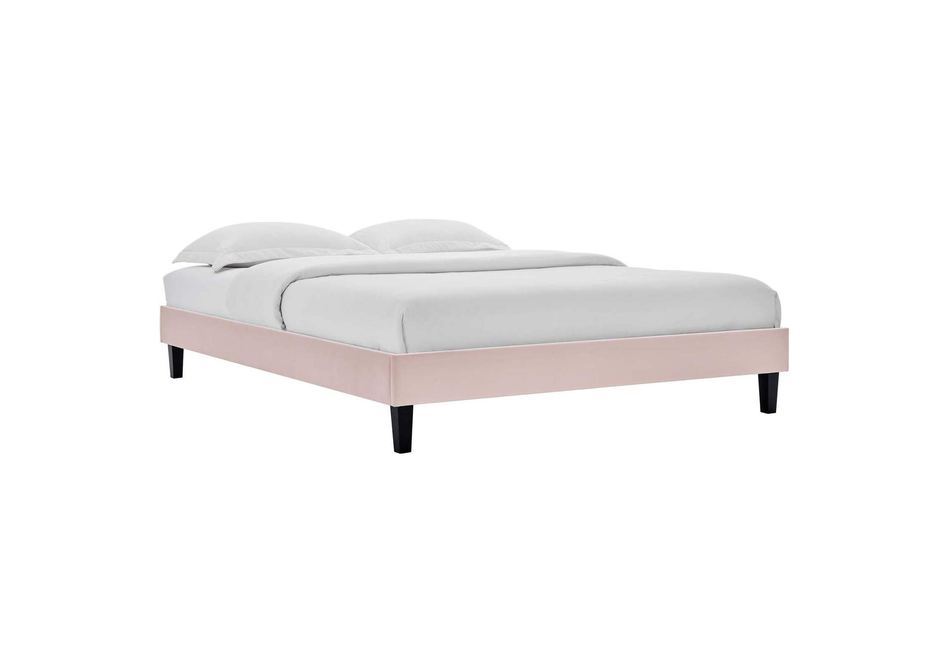 Pink Elise Twin Performance Velvet Platform Bed,Modway