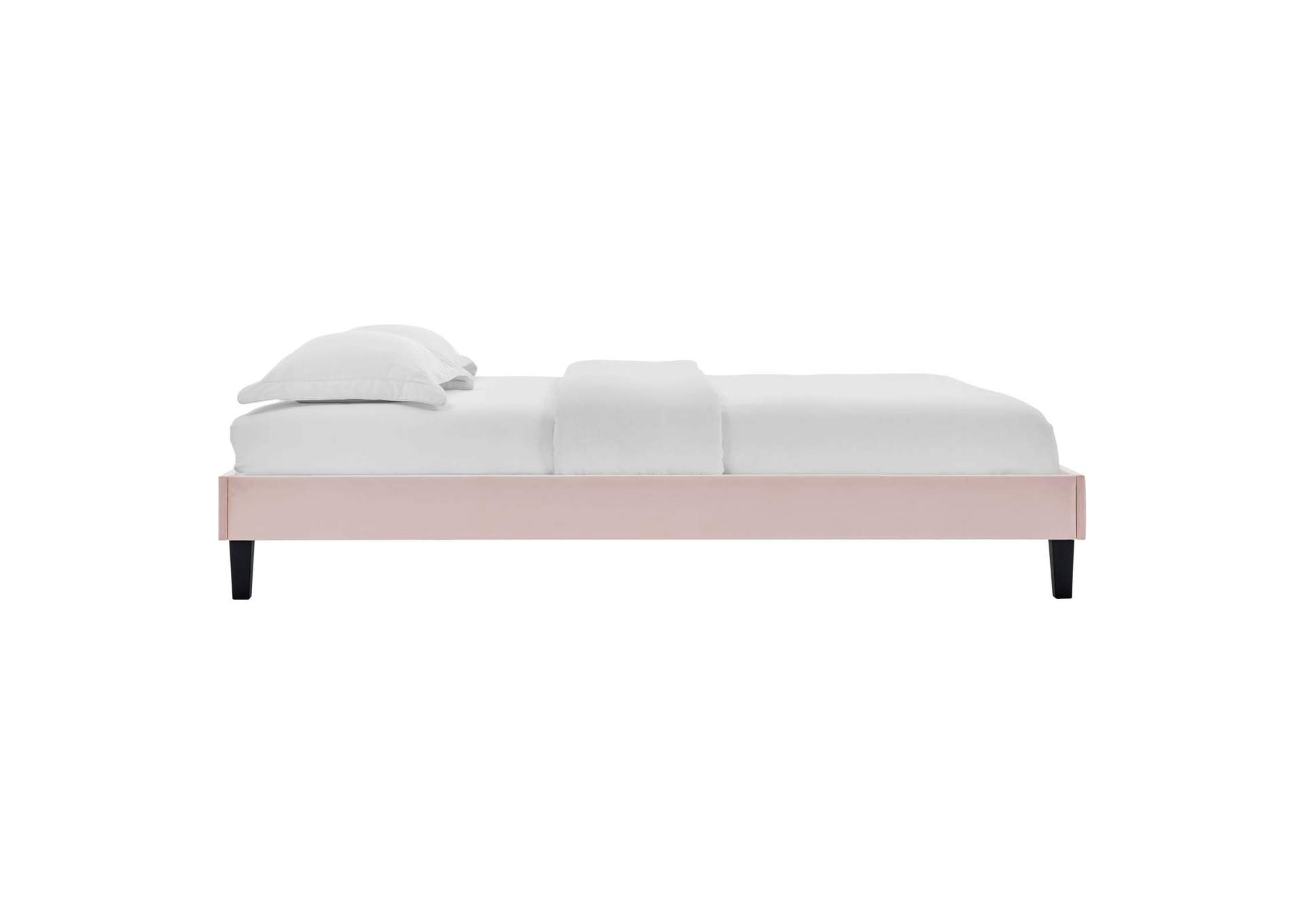 Pink Elise Twin Performance Velvet Platform Bed,Modway