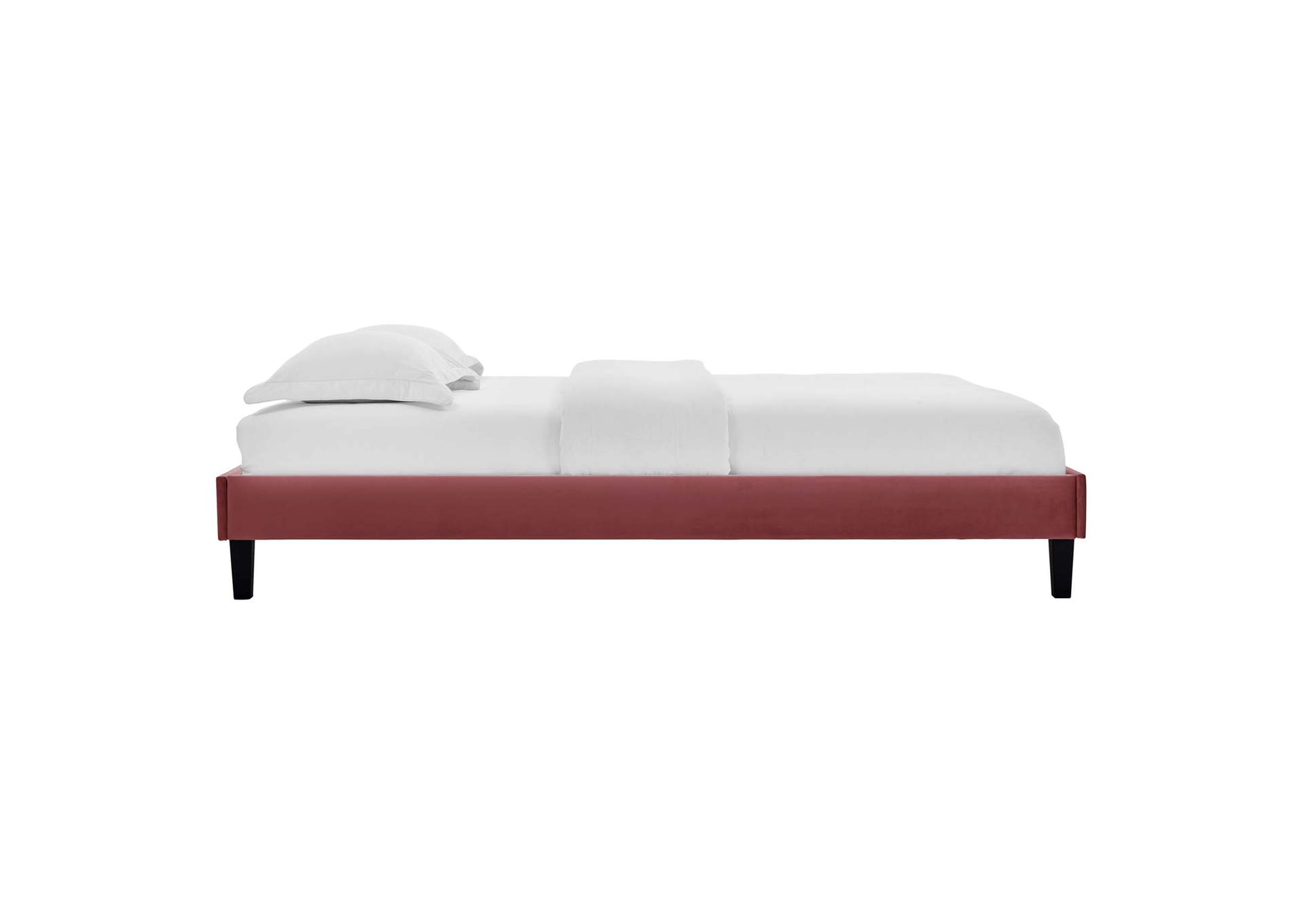 Dusty Rose Elise Full Performance Velvet Platform Bed,Modway