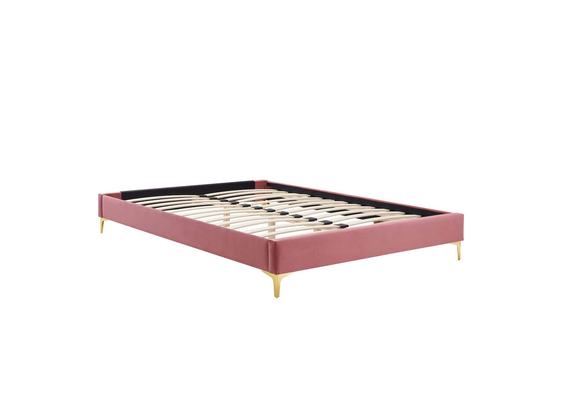 Dusty Rose Elise Twin Performance Velvet Platform Bed,Modway