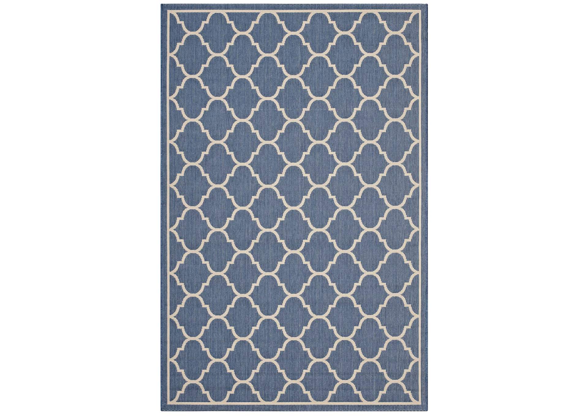 Avena Moroccan Quatrefoil Trellis 4x6 Indoor and Outdoor Area Rug,Modway