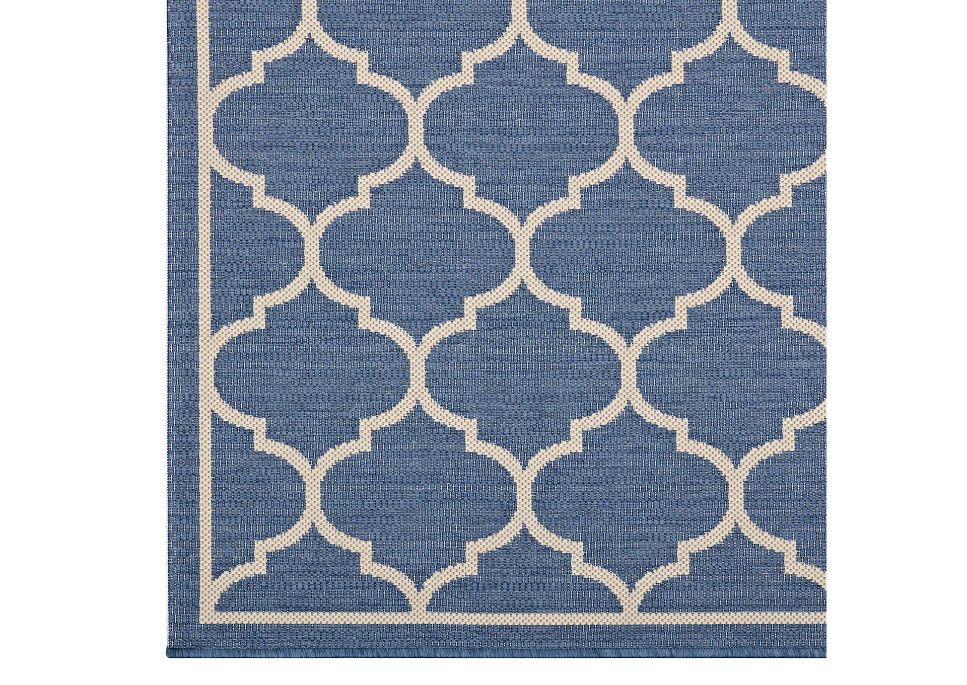 Avena Moroccan Quatrefoil Trellis 4x6 Indoor and Outdoor Area Rug,Modway