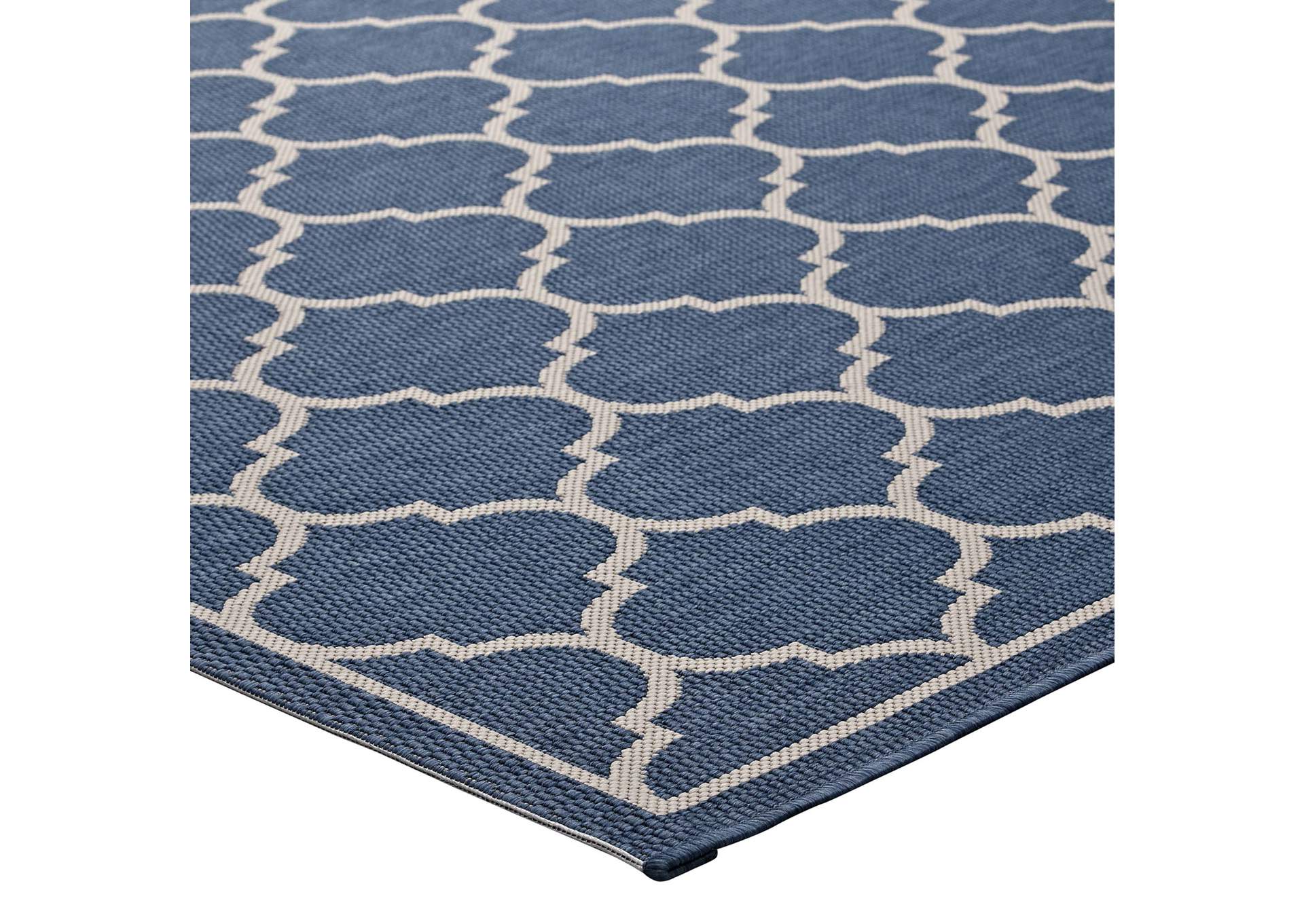 Avena Moroccan Quatrefoil Trellis 4x6 Indoor and Outdoor Area Rug,Modway