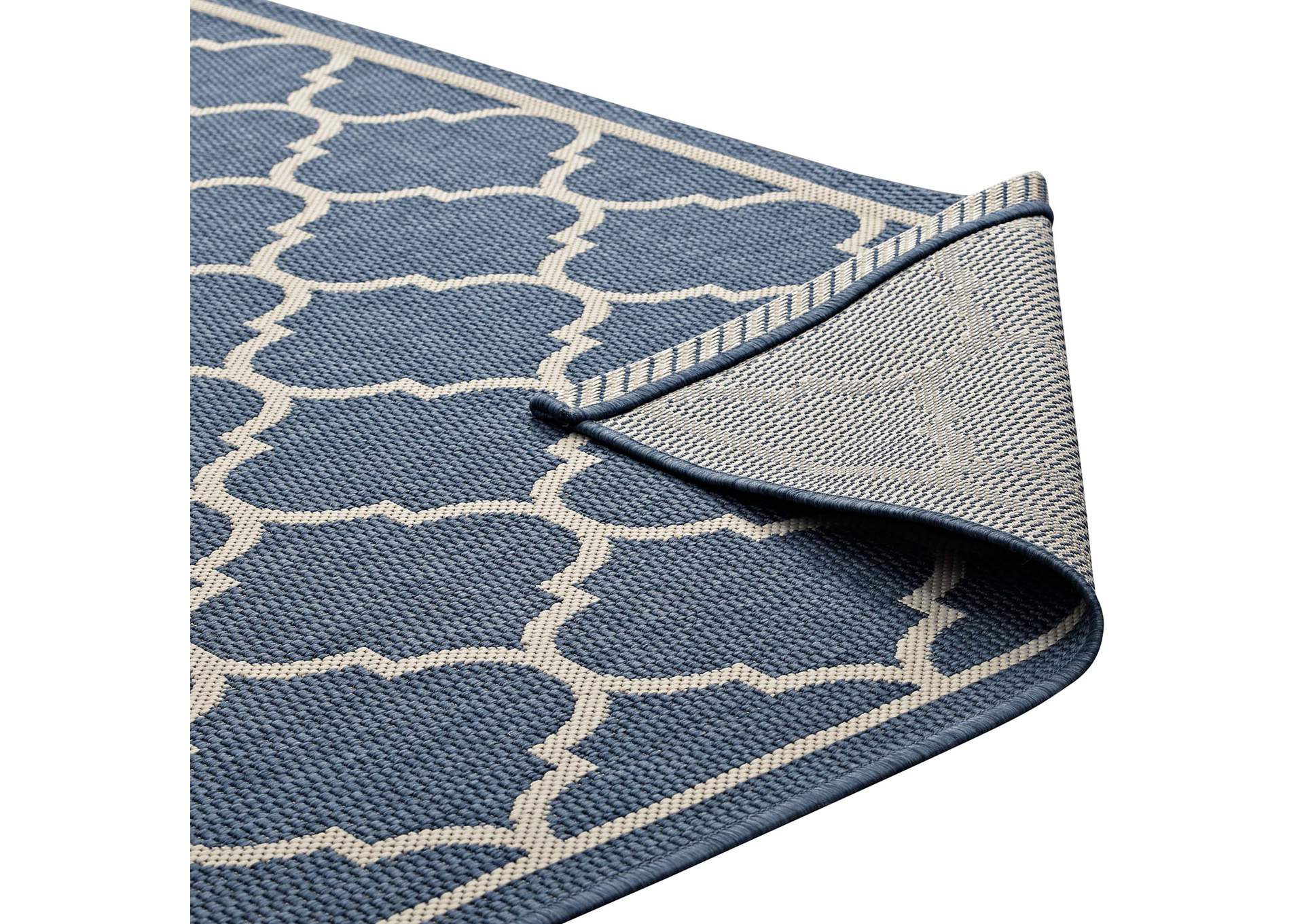 Avena Moroccan Quatrefoil Trellis 4x6 Indoor and Outdoor Area Rug,Modway