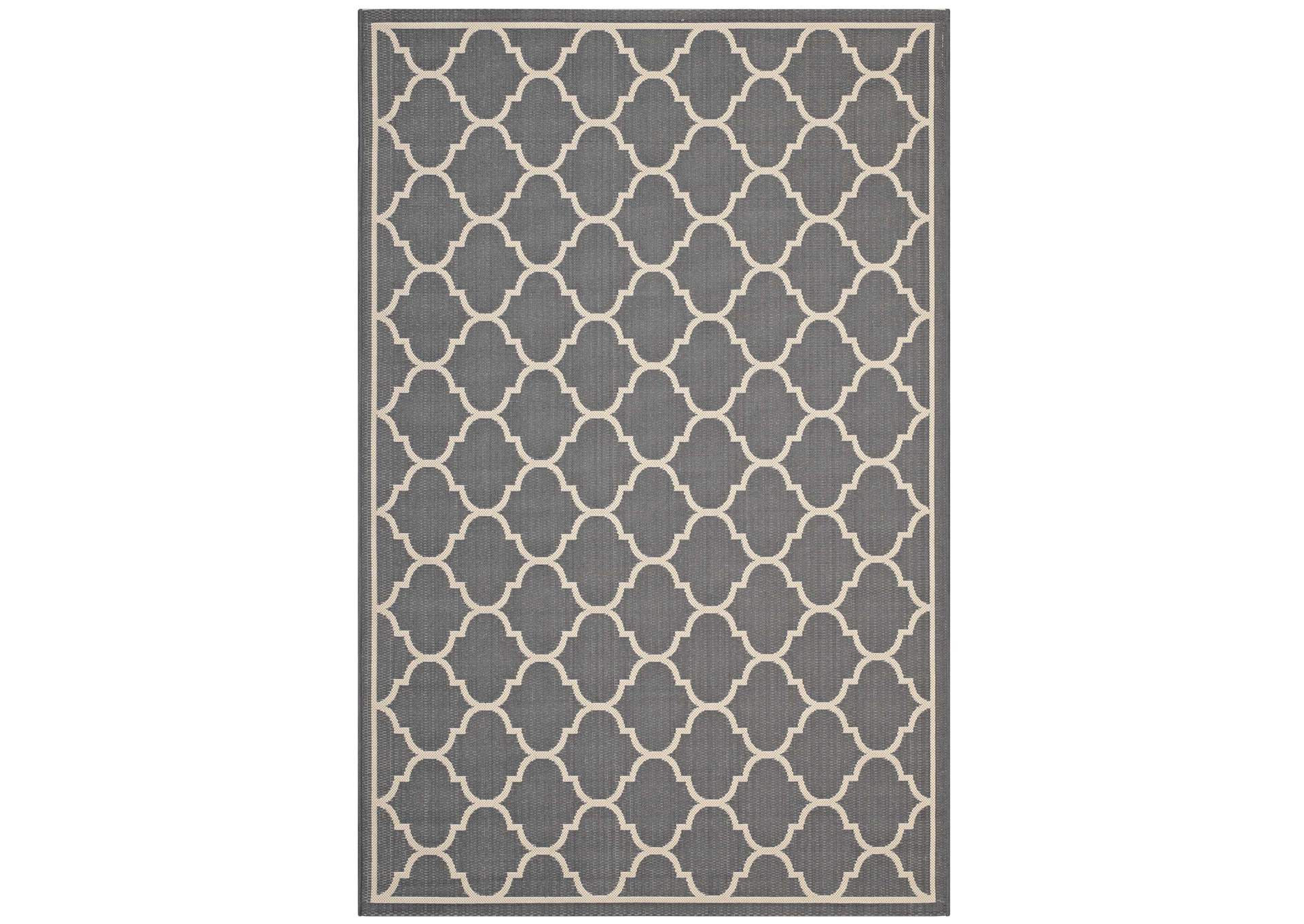 Avena Moroccan Quatrefoil Trellis 4x6 Indoor and Outdoor Area Rug,Modway