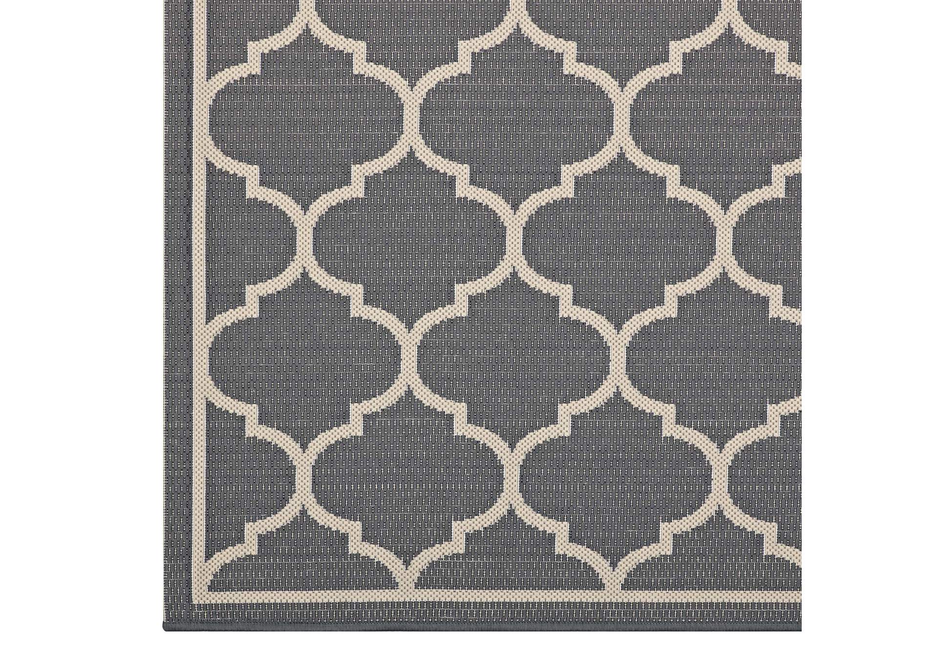 Avena Moroccan Quatrefoil Trellis 9x12 Indoor and Outdoor Area Rug,Modway