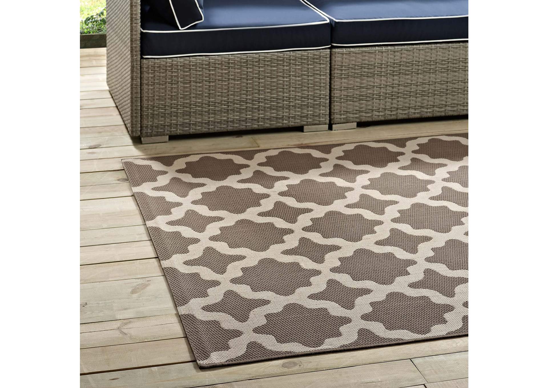 Cerelia Moroccan Trellis 9x12 Indoor and Outdoor Area Rug,Modway