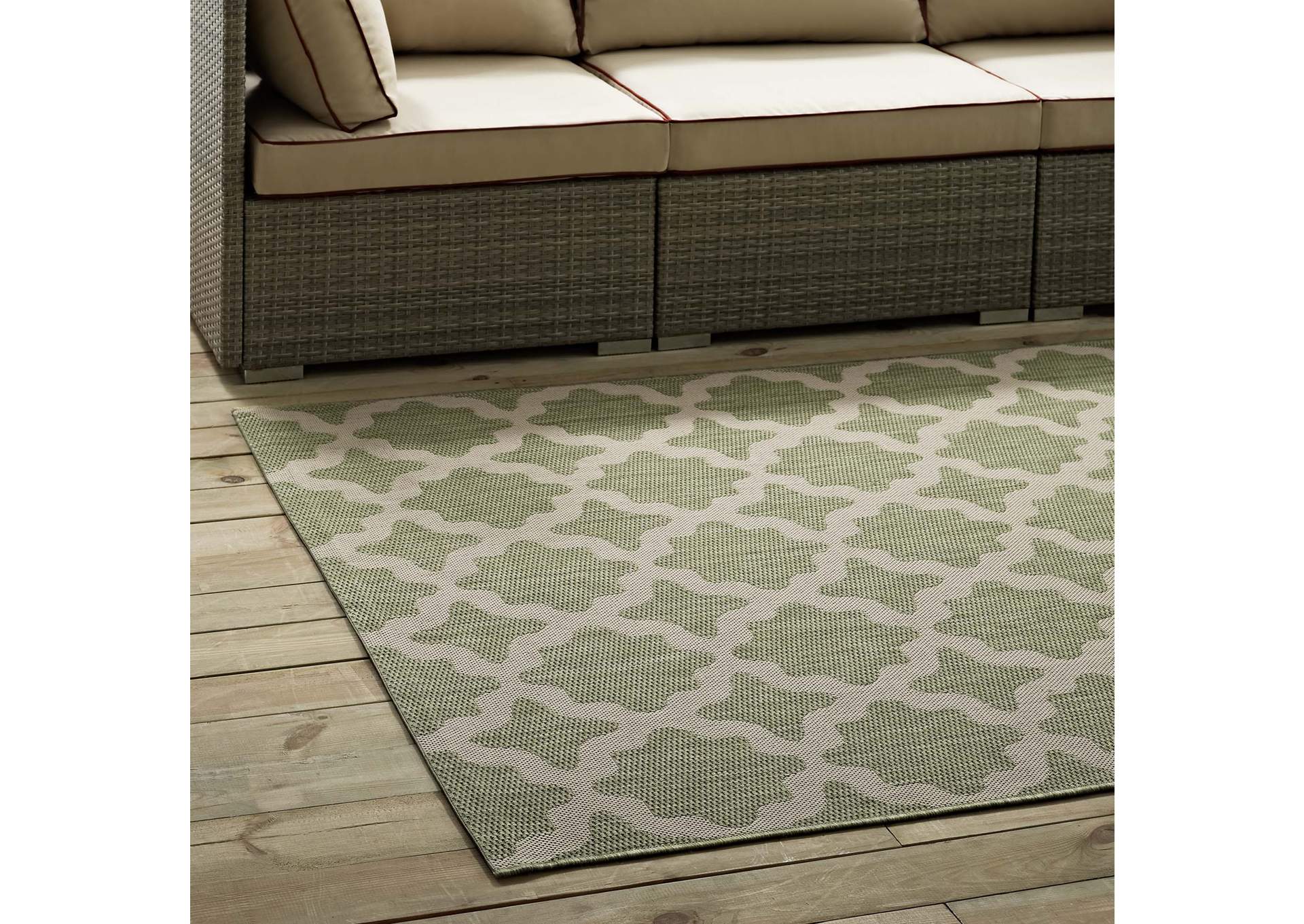 Cerelia Moroccan Trellis 4x6 Indoor and Outdoor Area Rug,Modway