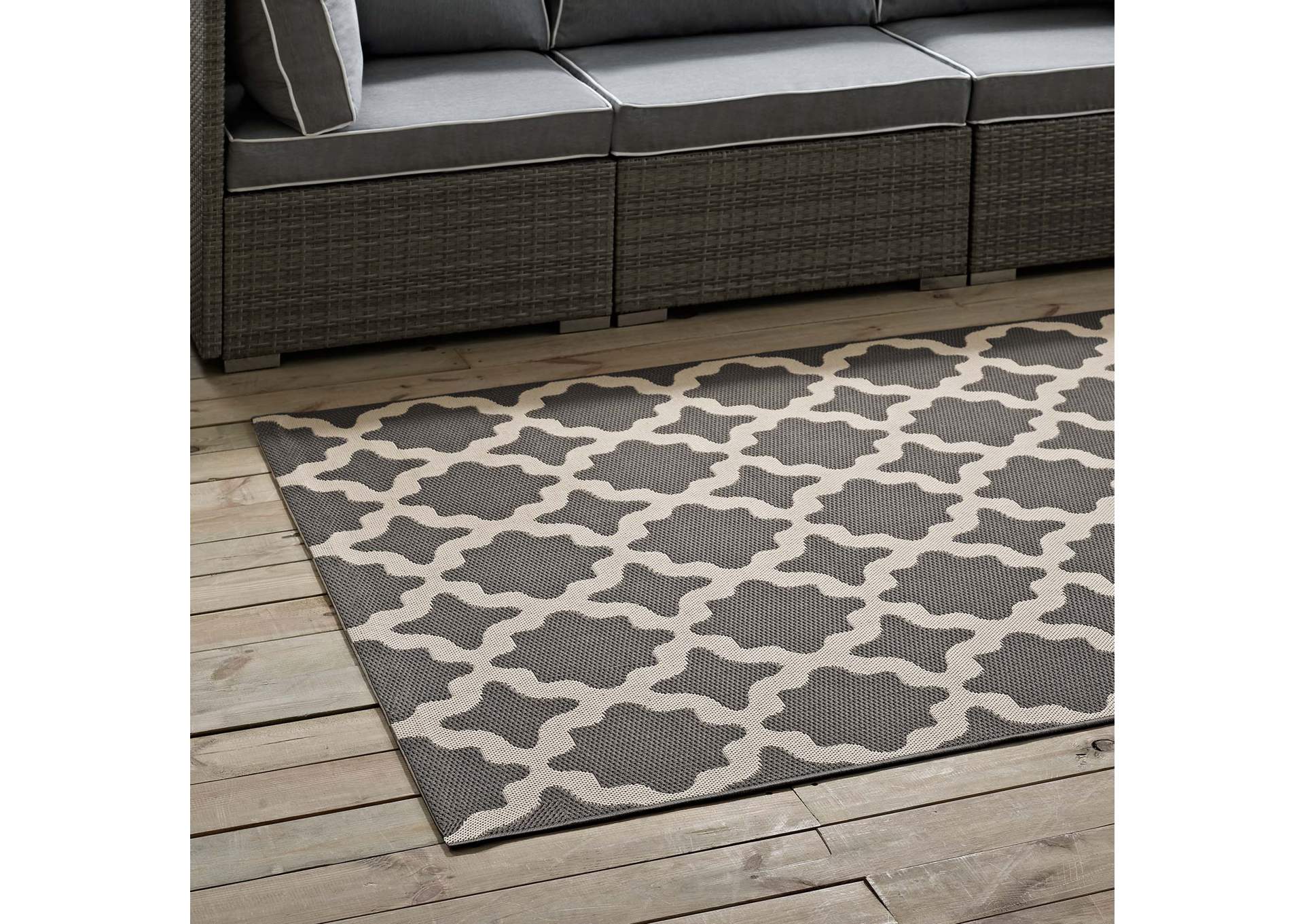 Cerelia Moroccan Trellis 4x6 Indoor and Outdoor Area Rug,Modway