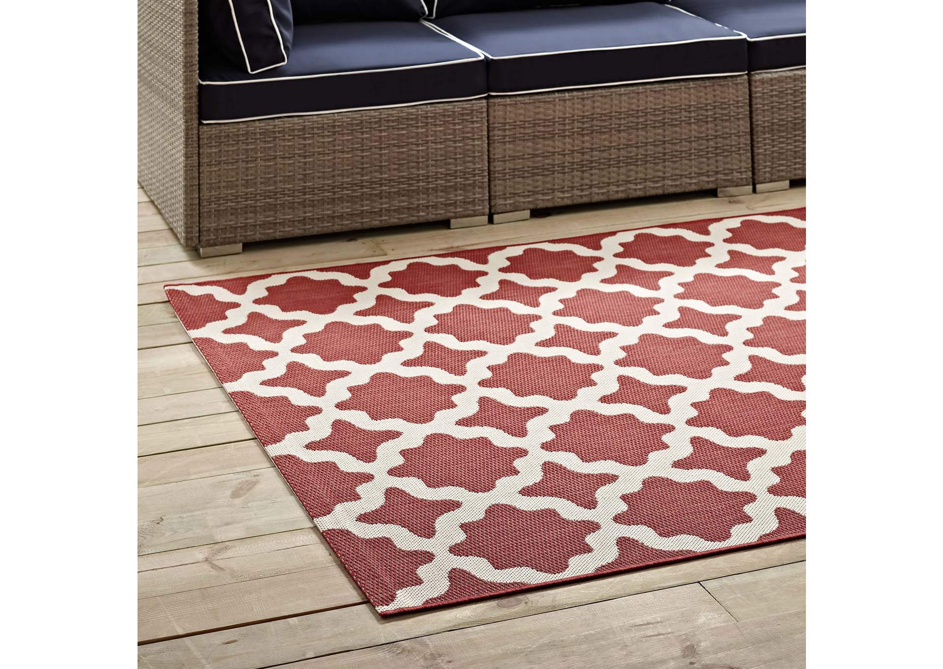 Cerelia Moroccan Trellis 4x6 Indoor and Outdoor Area Rug,Modway