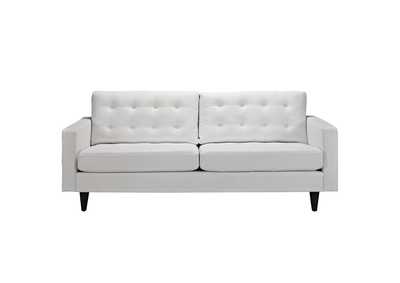 White Empress Bonded Leather Sofa