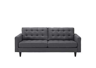 Gray Empress Upholstered Fabric Sofa