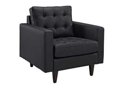 Black Empress Bonded Leather Arm Chair
