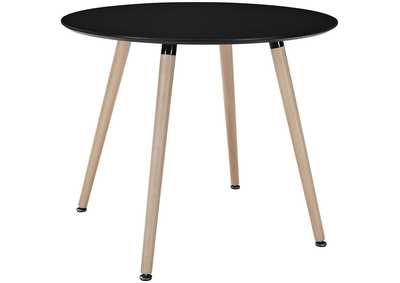 Black Track Round Dining Table