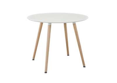 White Track Round Dining Table