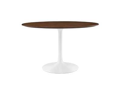 Image for Walnut Lippa 47" Round Walnut Dining Table