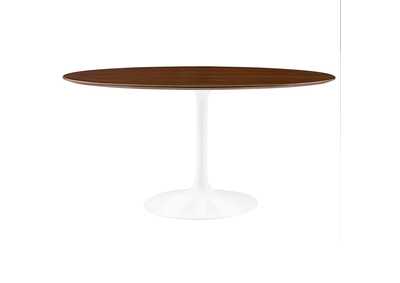 Walnut Lippa 60" Oval Walnut Dining Table