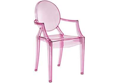 Pink Casper Arm Dining Chair