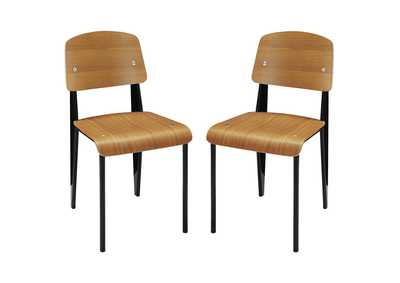 Walnut Cabin Dining Side Chair [Set of 2]