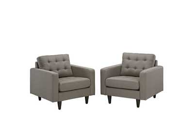 Image for Granite Empress Arm Chair Upholstered Fabric [Set of 2]