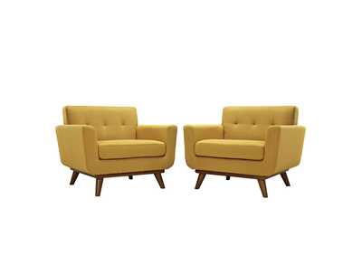 Image for Citrus Engage Arm Chair Wood [Set of 2]