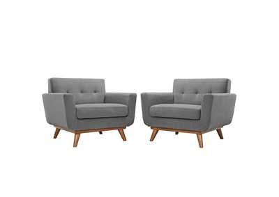 Image for Expectation Gray Engage Arm Chair Wood [Set of 2]