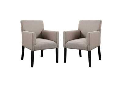 Image for Beige Chloe Arm Chair [Set of 2]