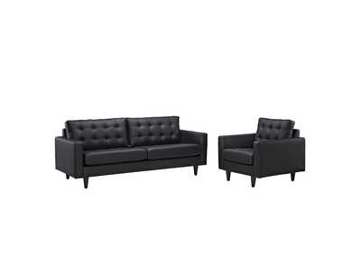 Image for Black Empress Sofa and Armchair [Set of 2]