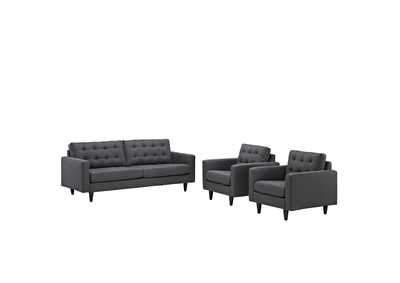 Image for Gray Empress Sofa and Armchairs [Set of 3]