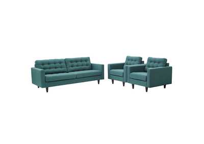 Image for Teal Empress Sofa and Armchairs [Set of 3]