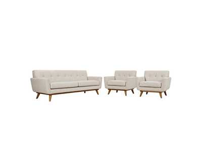 Image for Beige Engage Armchairs and Sofa [Set of 3]