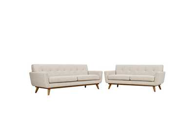 Image for Beige Engage Loveseat and Sofa [Set of 2]