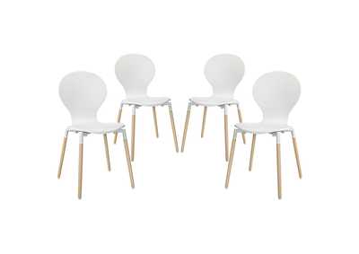 Image for White Path Dining Chair [Set of 4]