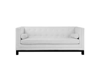 Image for White Imperial Bonded Leather Sofa