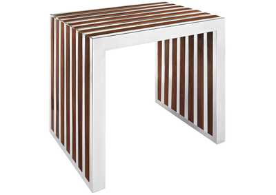 Image for Walnut Gridiron Small Wood Inlay Bench