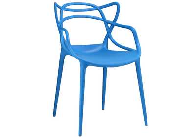 Blue Entangled Arm Dining Chair