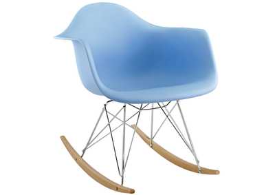Blue Rocker Plastic Lounge Chair