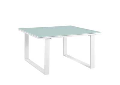 White Fortuna Outdoor Patio Side Table