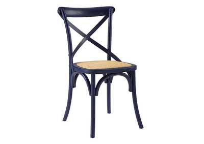 Midnight Blue Gear Dining Side Chair