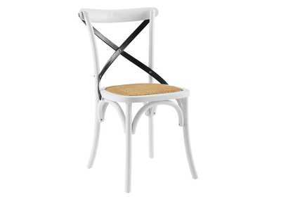 White Black Gear Dining Side Chair