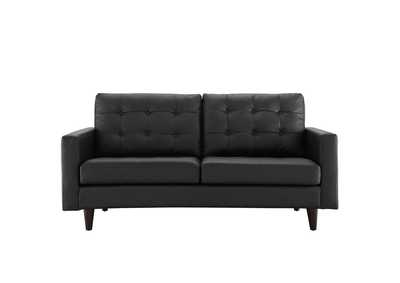 Image for Black Empress Bonded Leather Loveseat