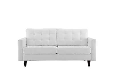 Image for White Empress Bonded Leather Loveseat